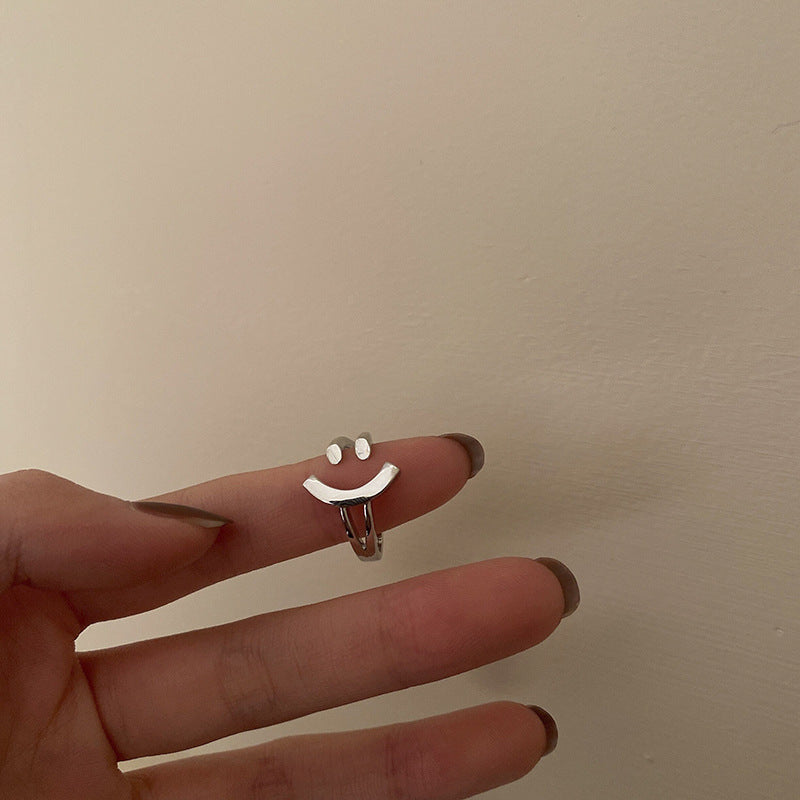Verstellbarer Smiley-Gesicht-Ring Karnz