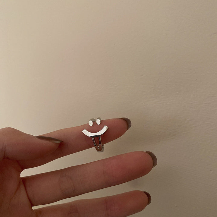 Verstellbarer Smiley-Gesicht-Ring Karnz