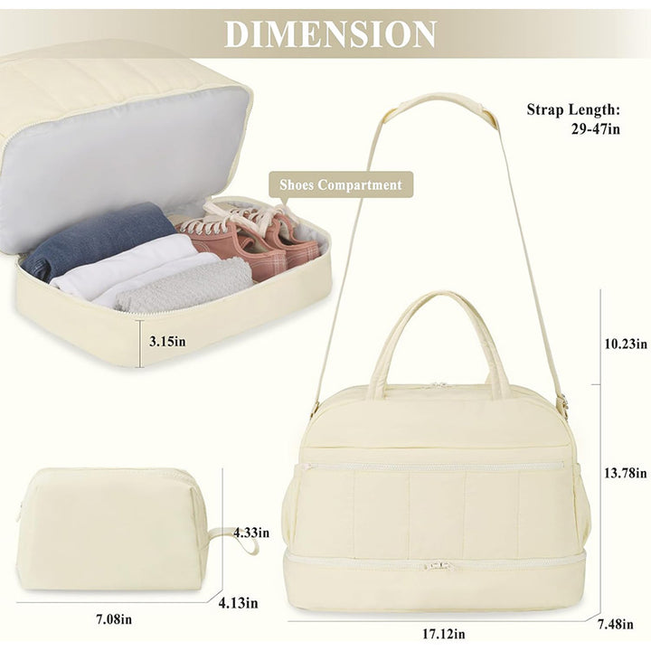 Multifunktionale Reisetasche mit Abnehmbarer Kosmetiktasche Karnz