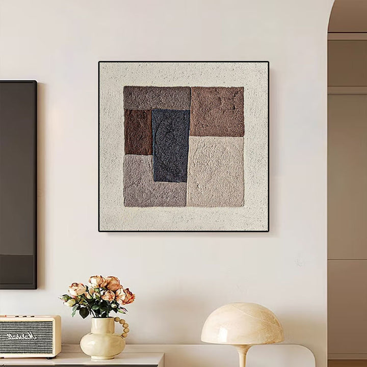 Texturiertes geometrisches Wandkunst