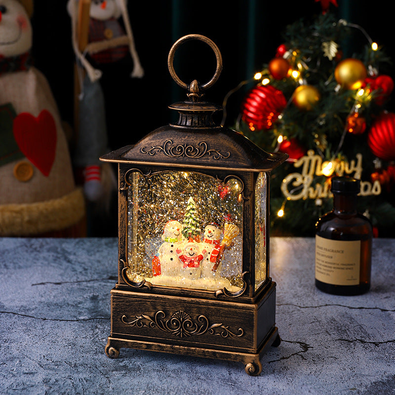 Nostalgisches Weihnachtsfernseher-Dekor Karnz