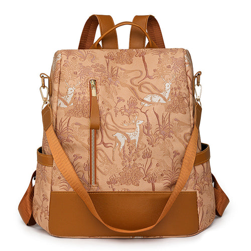 Elegante Floral Prägung Rucksack Karnz