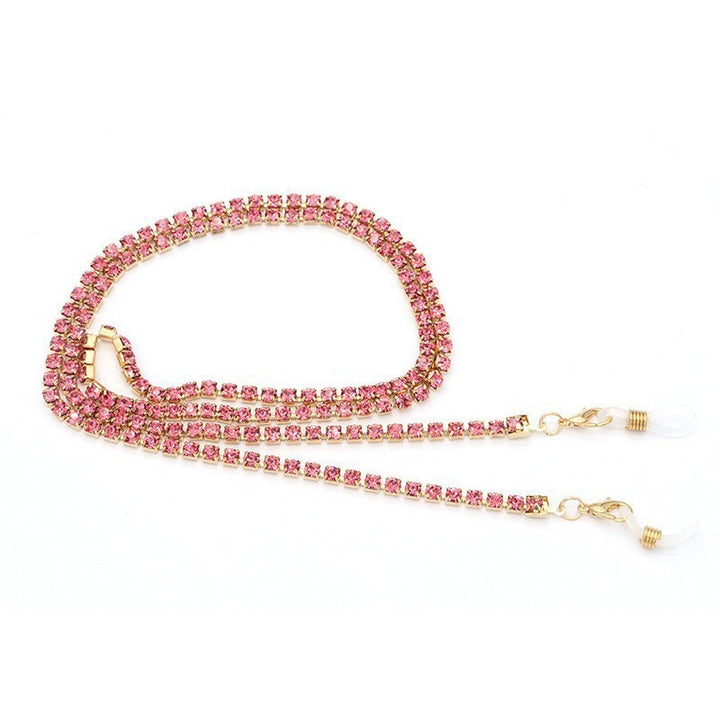 Glitzernde Strass Brillen Kette Karnz