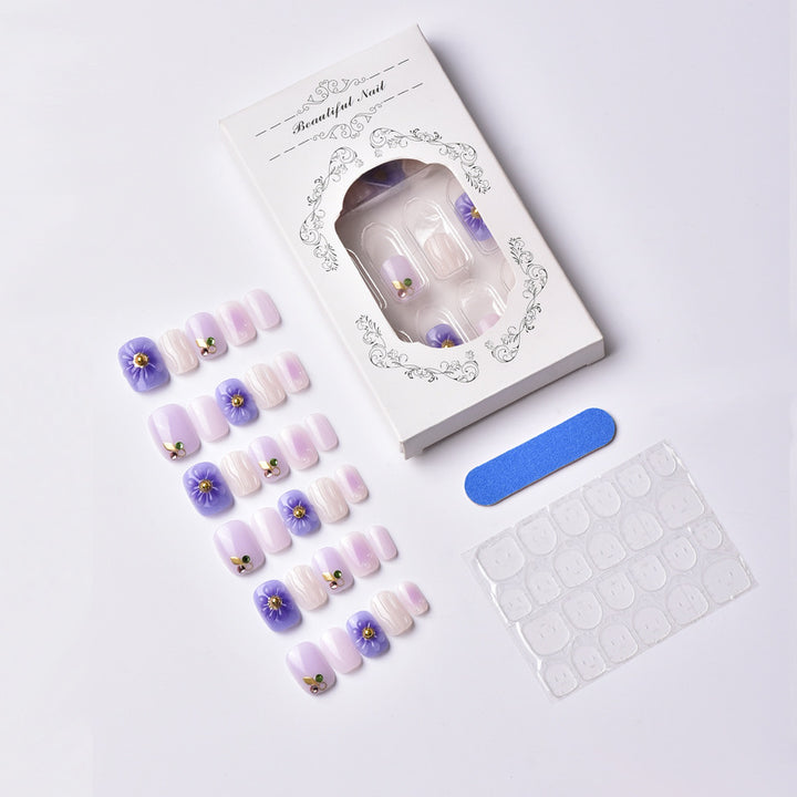 Floral Accent Druck-Nagelset 1790736580