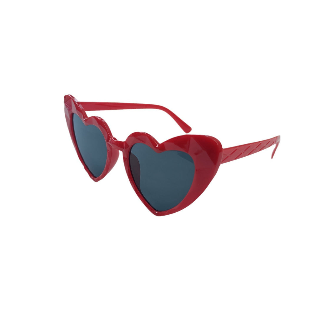 Damen Herzförmige Sonnenbrille mit transparenten Gläsern Karnz