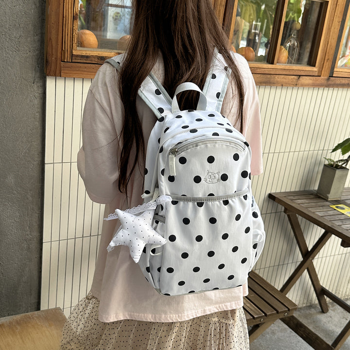 Verspielter gepunkteter Rucksack Karnz