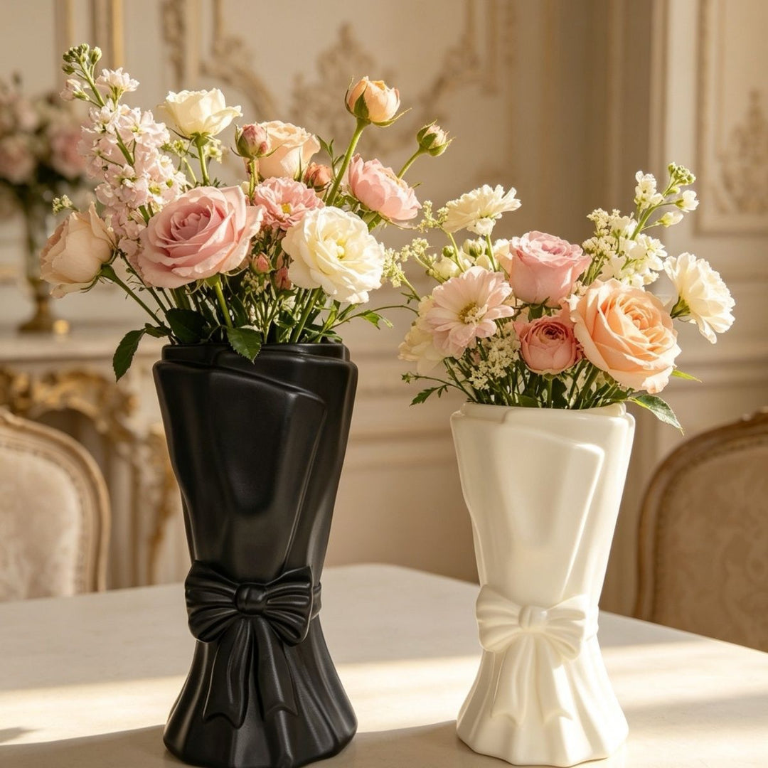 Dekorativer eleganter bow-förmiger Blumenvasen Karnz