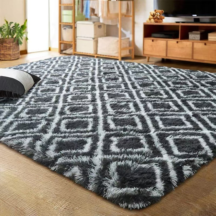 Geometrischer Plüsch-Teppich