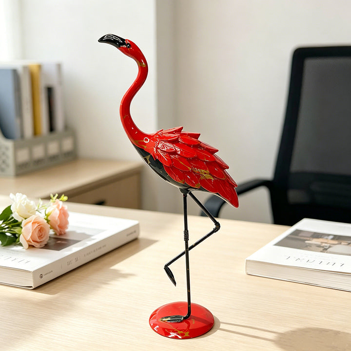 Dekorative Flamingo Skulptur Karnz