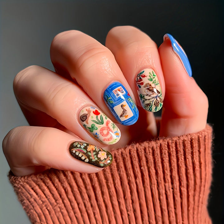 Kreatives Künstlerisches Press-On Nagelset Karnz