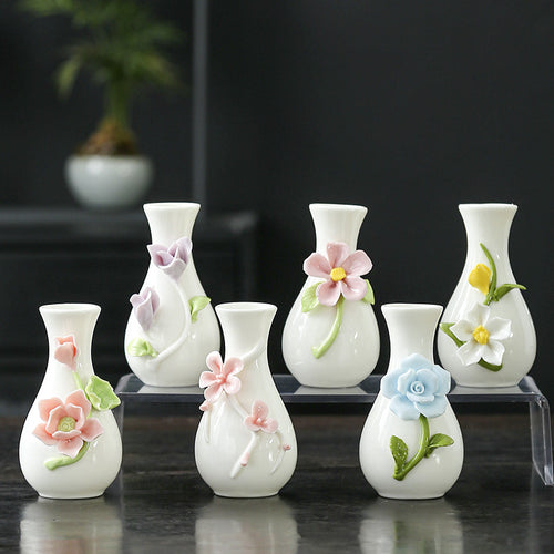 Florale Kunst Keramikvase Karnz