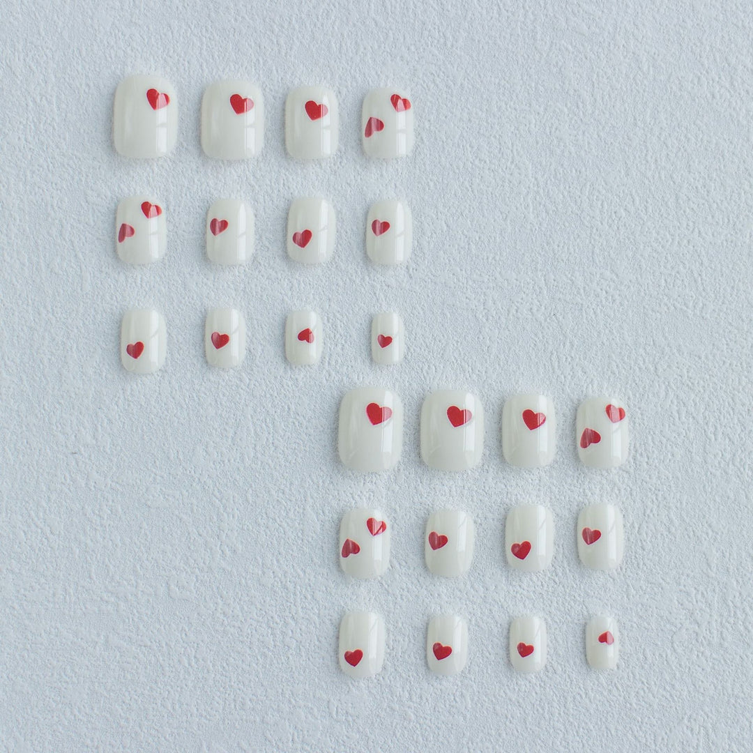Künstlerisches Herzdesign Nagelkunstset