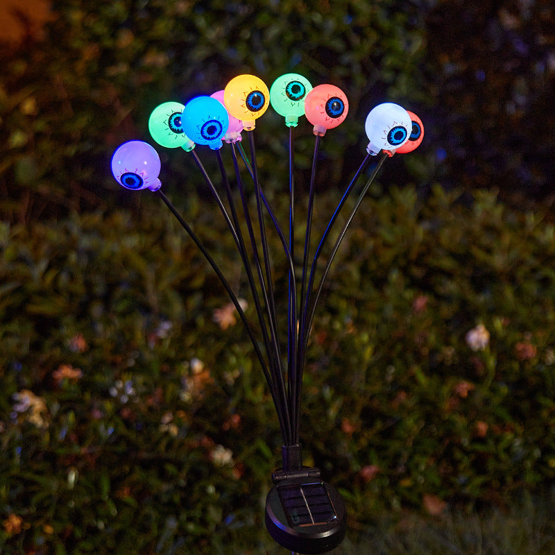 Gruselige Gartenlichter mit Augen-Motiv Karnz