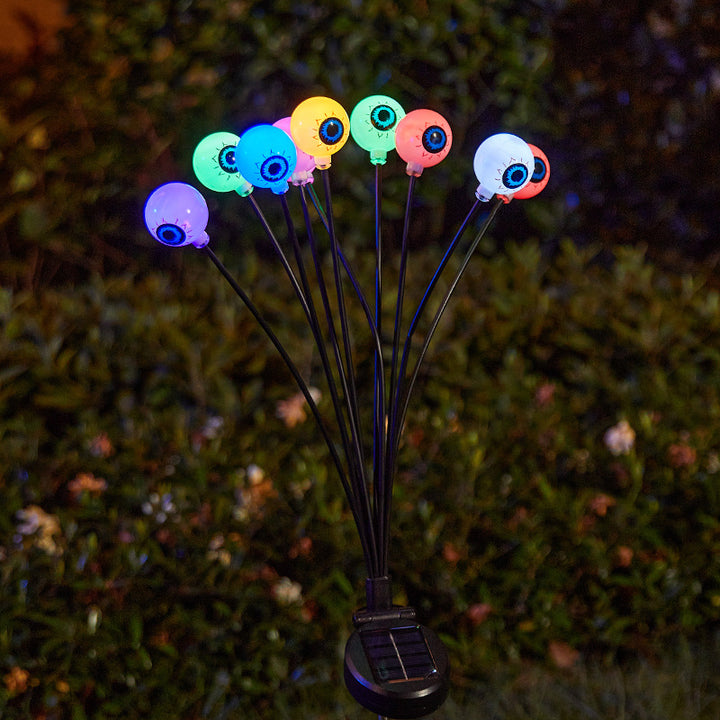 Gruselige Gartenlichter mit Augen-Motiv Karnz