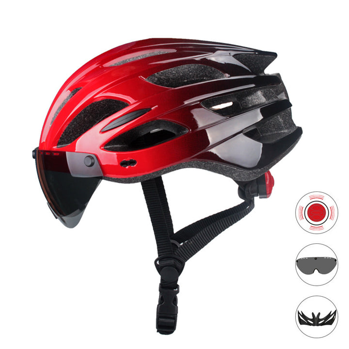Aerodynamischer Fahrradhelm mit integriertem Visier Karnz