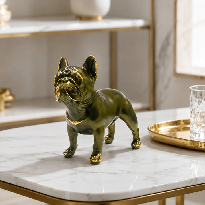 Dekofigur eines Französischen Bulldogs Karnz