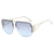 Damen oversized geometrische Sonnenbrille mit glatten Linien und schützendem UV-Filter Karnz