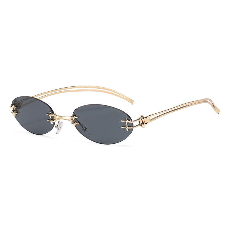 Damen elegante Metall-Brille mit filigranem Design Karnz