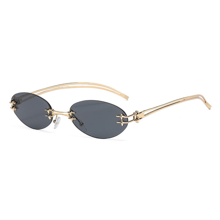 Damen elegante Metall-Brille mit filigranem Design Karnz