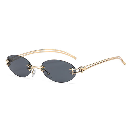 Damen elegante Metall-Brille mit filigranem Design Karnz