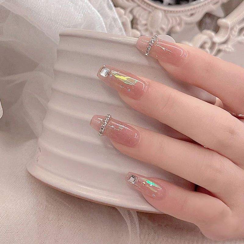 Kunstnagelset mit glamourösen Strass- und Glitzerelementen Karnz