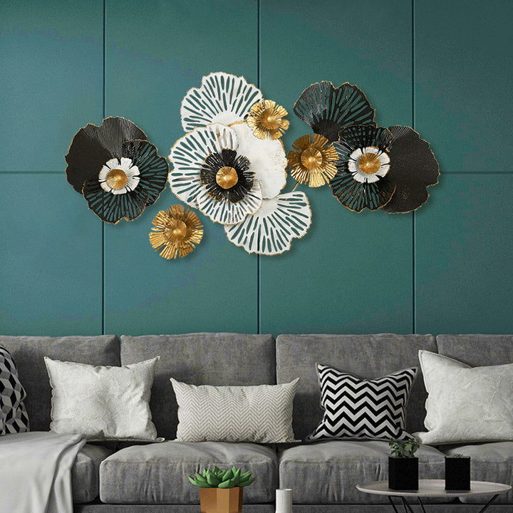 Dekorative Metall Blumen Wandkunst Karnz