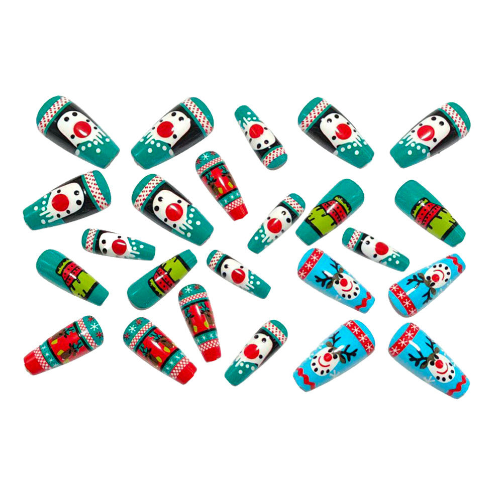 Kunstnägel mit festlichem Weihnachtsmotiv Karnz