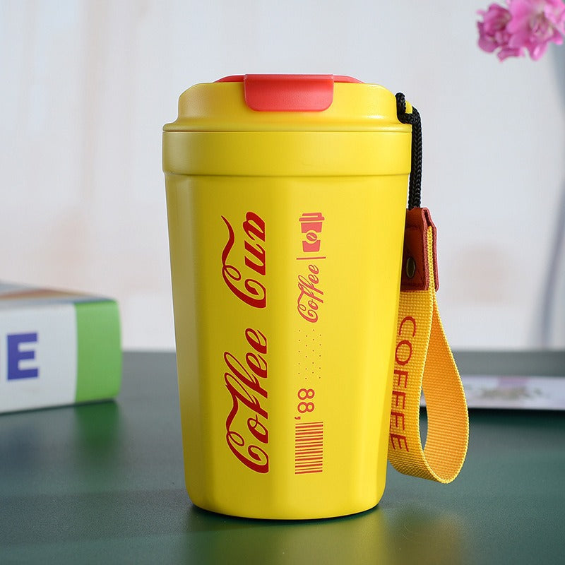 Damen isolierter Kaffeebecher mit praktischer Tragevorrichtung Karnz