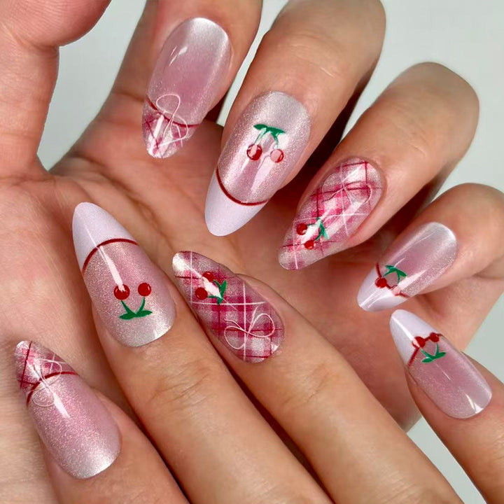 Kirschblüten Inspirierter Press-On Nail Set Karnz