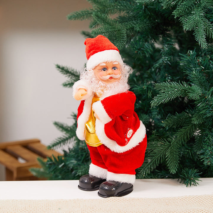 Dekorativer Weihnachtsmann mit Glöckchen Karnz