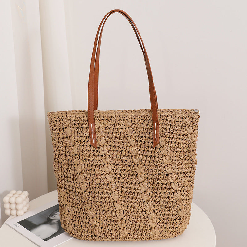 Damen Handgefertigte Baumwoll-Strandtasche Karnz