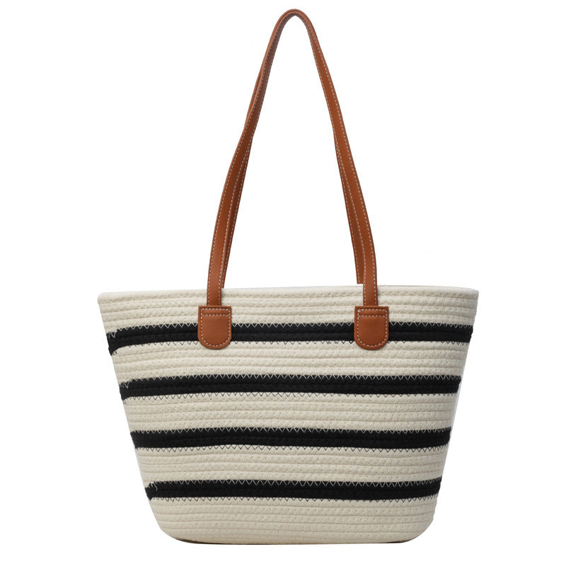 Stylische gestreifte Strandtasche Karnz