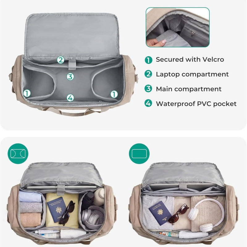 Vielseitige Multi-Compartment Reise-Duffel-Tasche Karnz