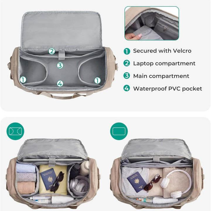 Vielseitige Multi-Compartment Reise-Duffel-Tasche Karnz