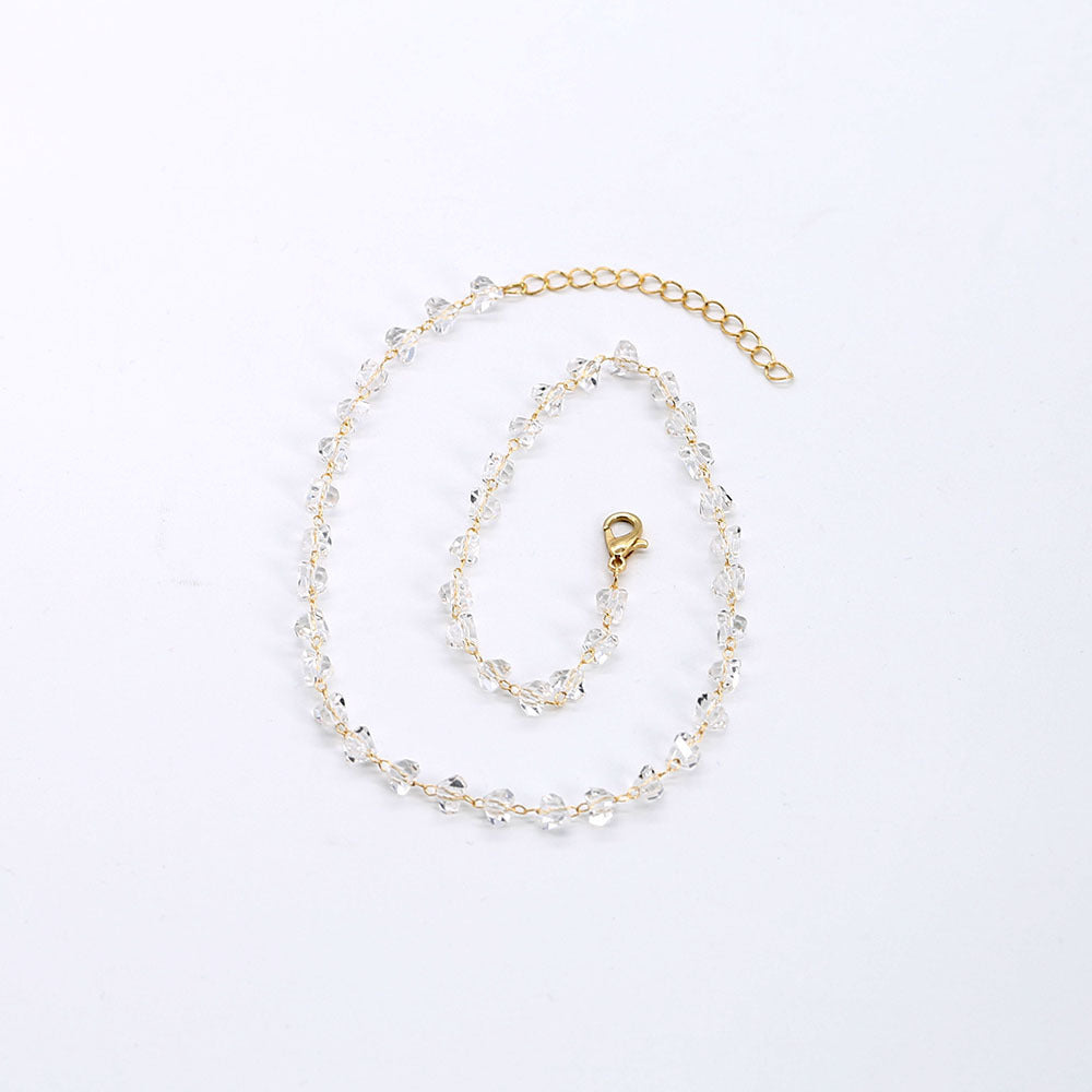Elegante Kristall Brillen Kette Karnz