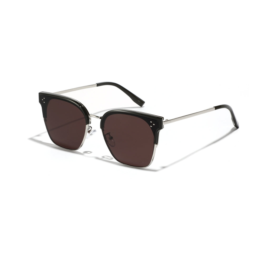 Damen modische Sonnenbrille mit markantem Design und kontrastreichem Rahmen Karnz