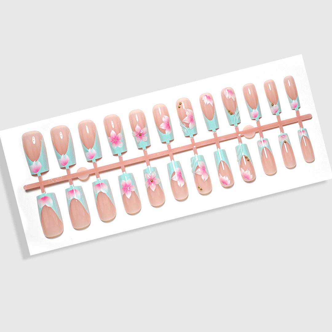 Floral dekorative Press-On-Nagelset