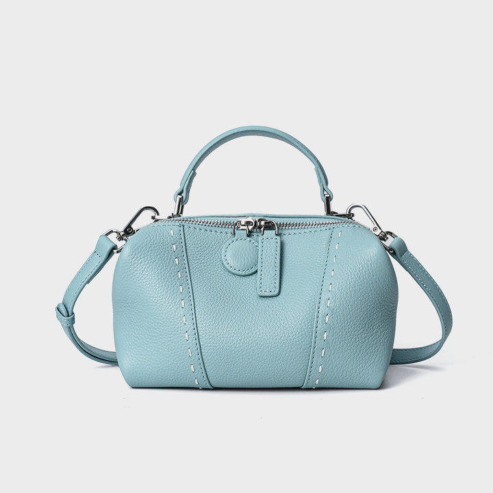 Gepunktete Kuppeltasche mit abnehmbarem Crossbody-Tragegurt