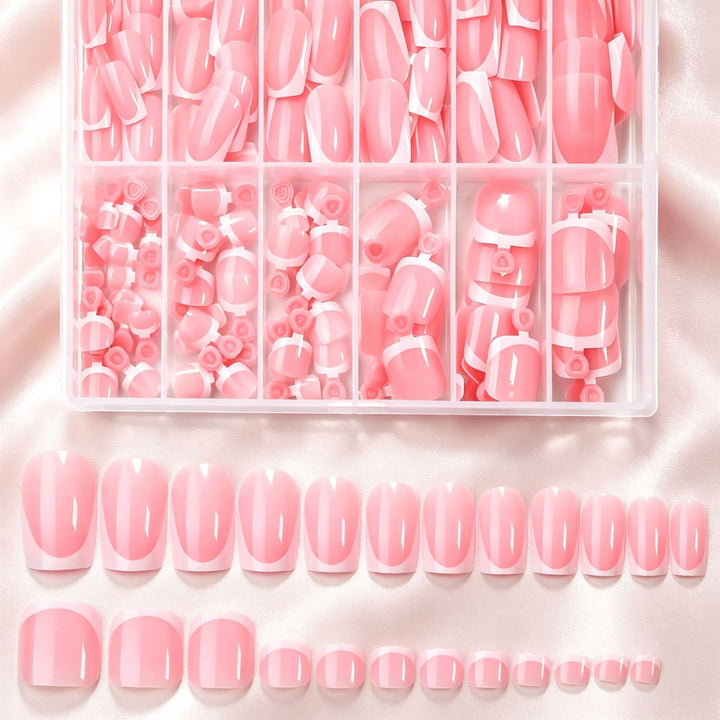 Premium French Tip Press-On Nail Tips Kollektion Karnz