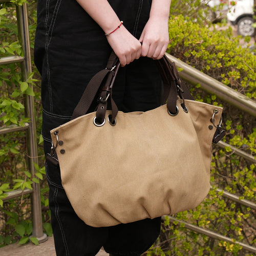Stilvolle Canvas-Handtasche mit mehreren Fächern Karnz