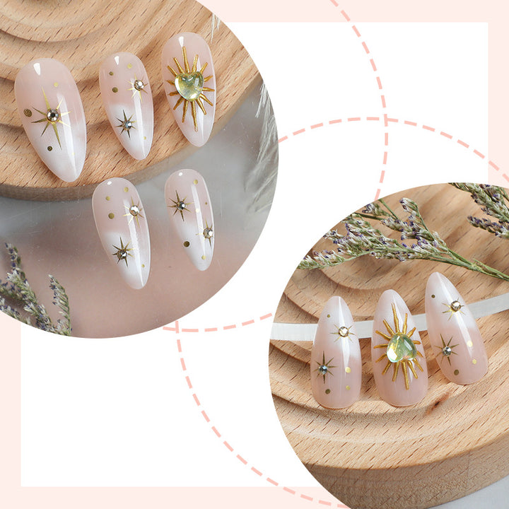Glamouröse Künstlerische Aufklebenägel Set Karnz