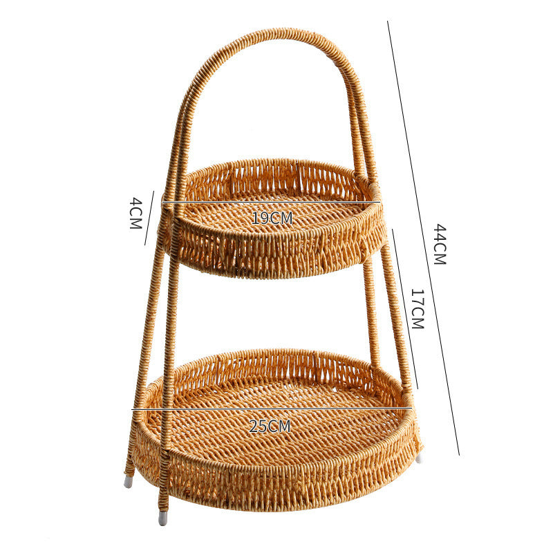 Handgefertigter Rattan Aufbewahrungskorb Karnz