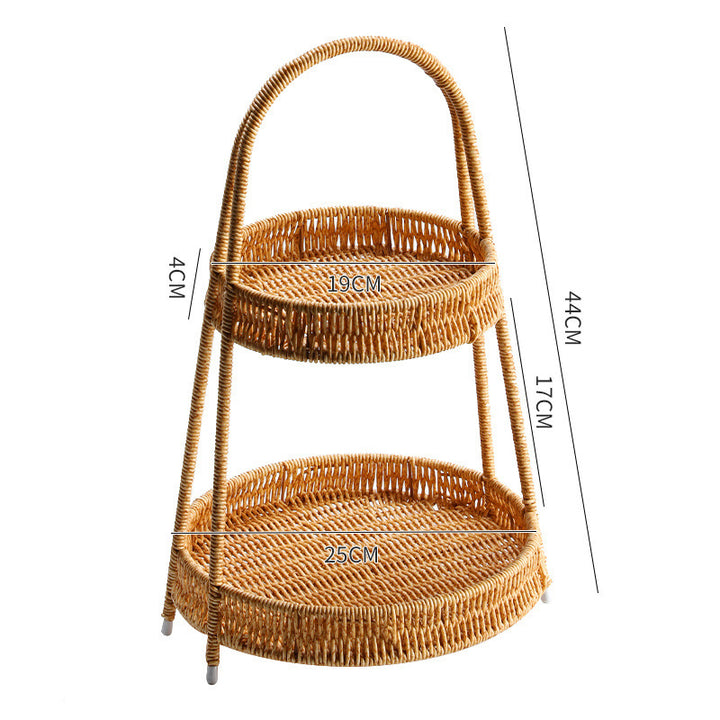 Handgefertigter Rattan Aufbewahrungskorb Karnz