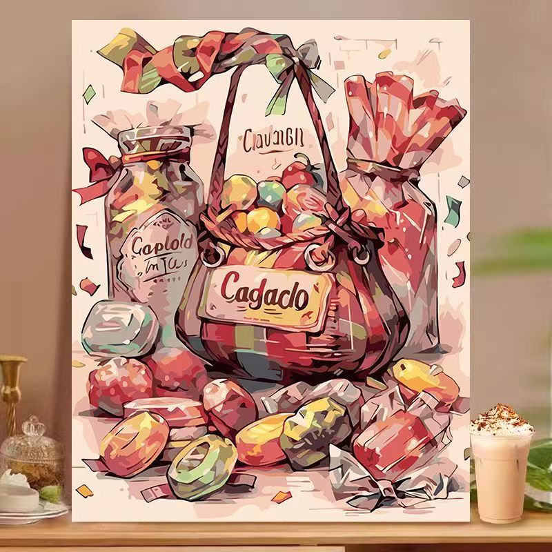 Dessert-inspiriertes dekoratives Leinwandkunstwerk Karnz