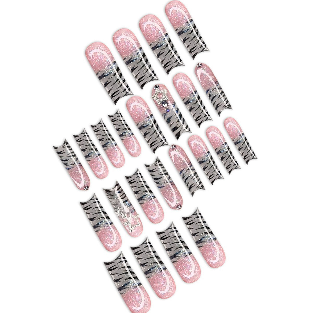Glamouröse Lange Nagelkunst Extensions Karnz
