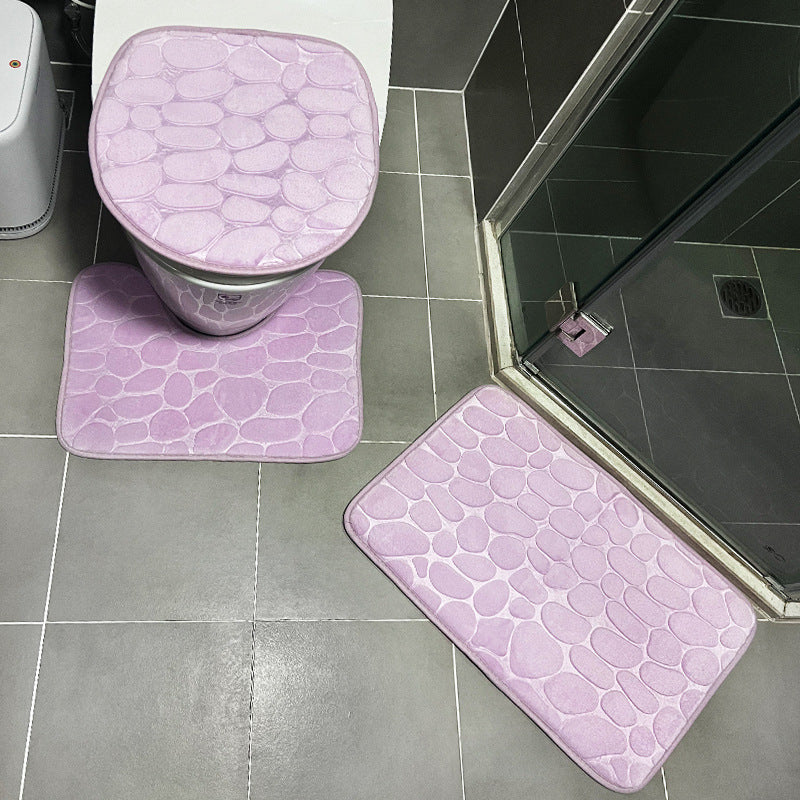 Steinmuster Badezimmermatten-Set