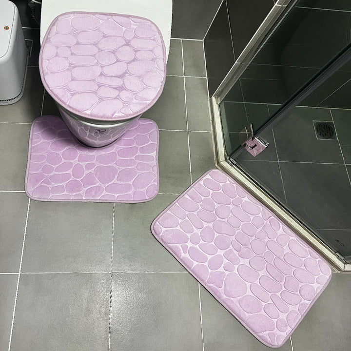 Steinmuster Badezimmermatten-Set