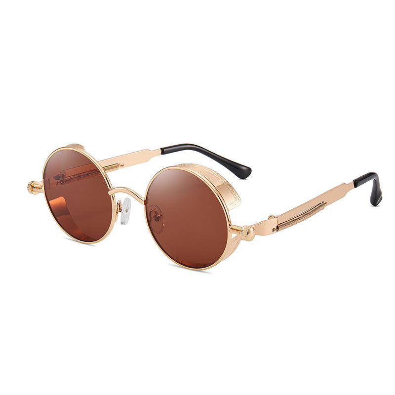 Damen Retro-inspirierte runde Sonnenbrille mit speziellen Gläsern Karnz