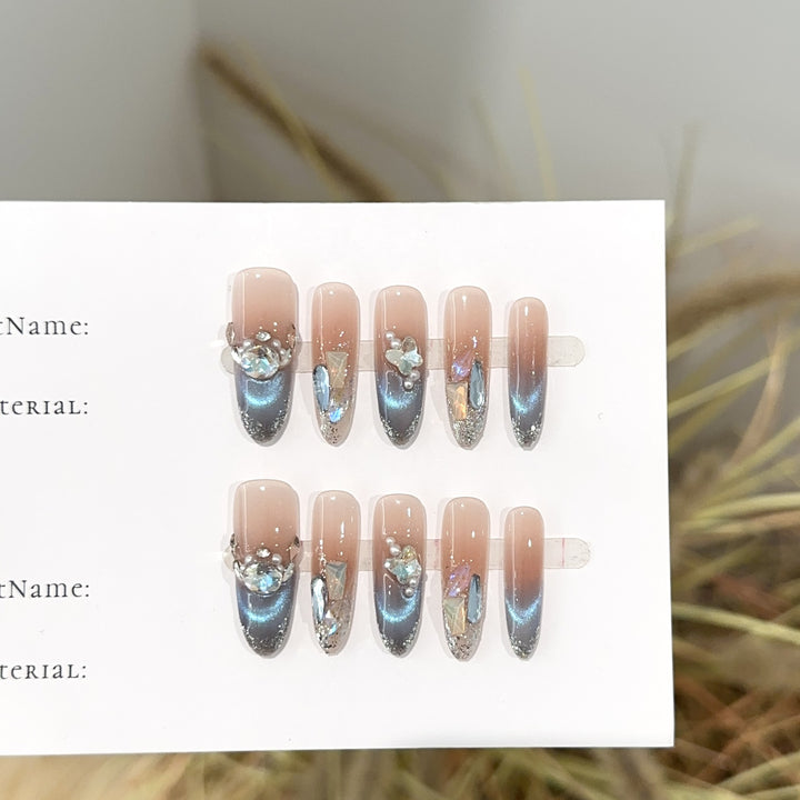 Elegante Ombre Glitter Press-On Nägel