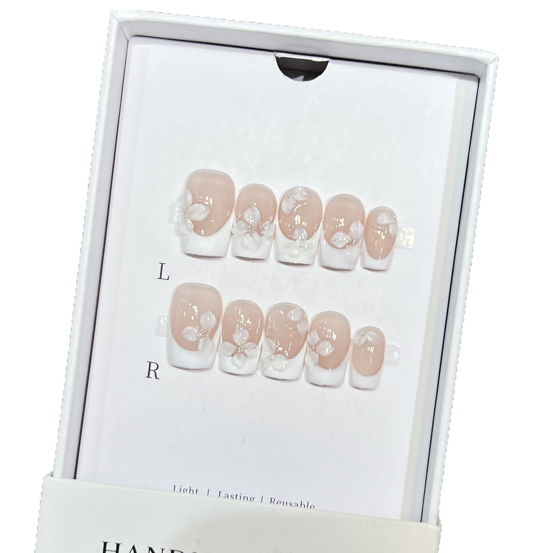 Florales Design Press-On Nagelkunstset Karnz
